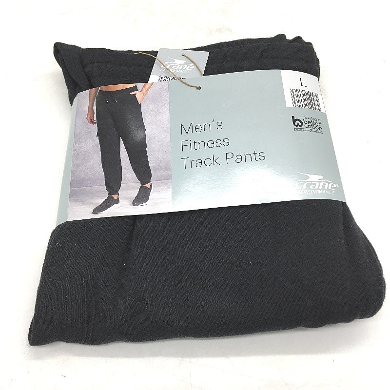Crane Performance Cargo Style Fitness Track Pants Black Mens Size L NEW