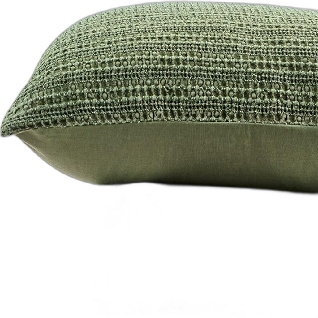 Brosa Oiled Green Marle Waterford Textured Waffle Quilt Cover Set QUEEN Bed NEW