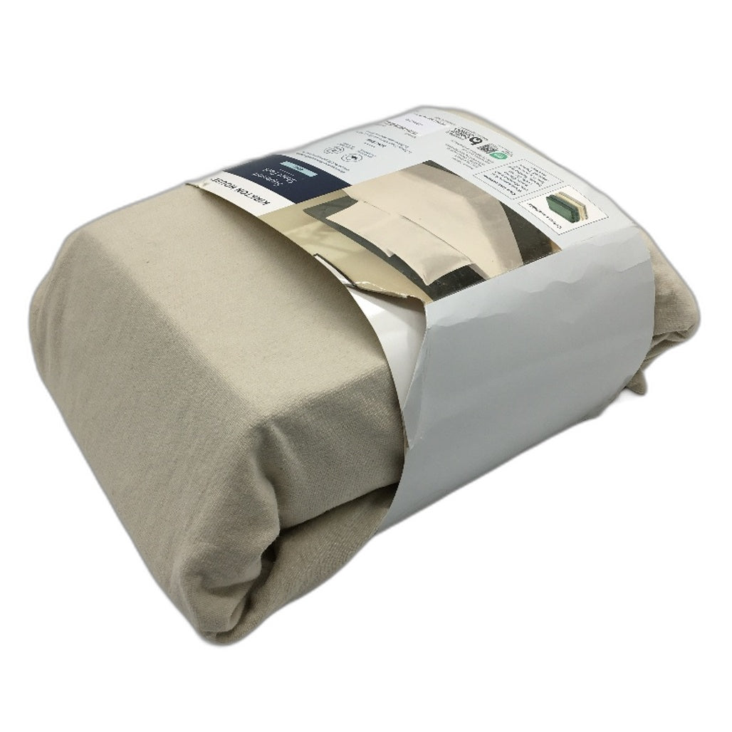 Kirkton House Beige Supersoft Jersey Style Cotton Fitted Sheet Pack KING NEW