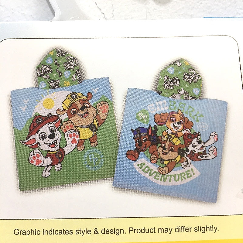 Nickelodeon Paw Patrol Multicoloured Kids 100% Cotton Hooded Towel  NEW