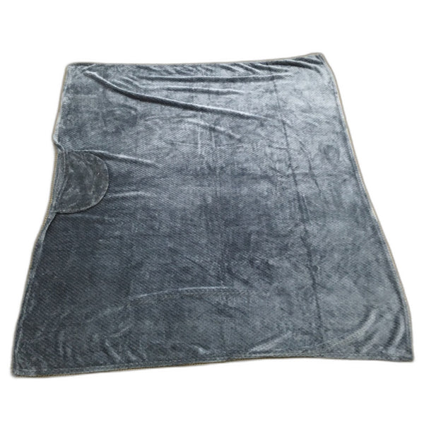 Kirkton House Super Soft Textured Navy Blue Adult Hooded Wrap Blanket NEW