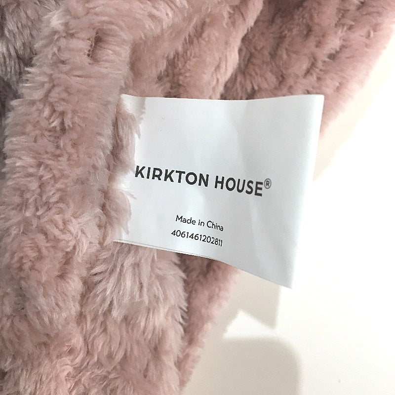 Kirkton House Super Soft Textured Soft Pink Adult Hooded Wrap Blanket With Ears