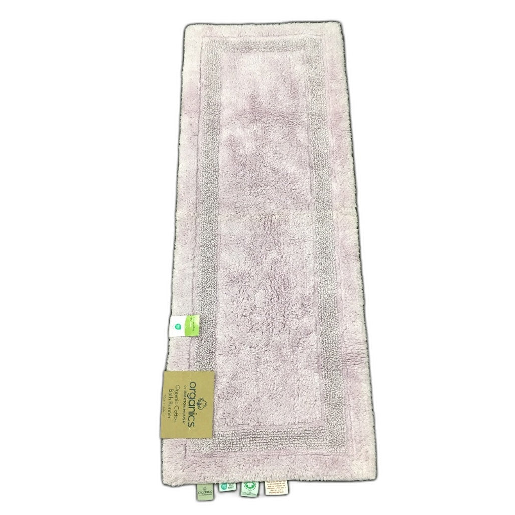 Organics By Kirkton House Cotton Light Purple Lilac Bath Runner Mat 50x140cm NEW
