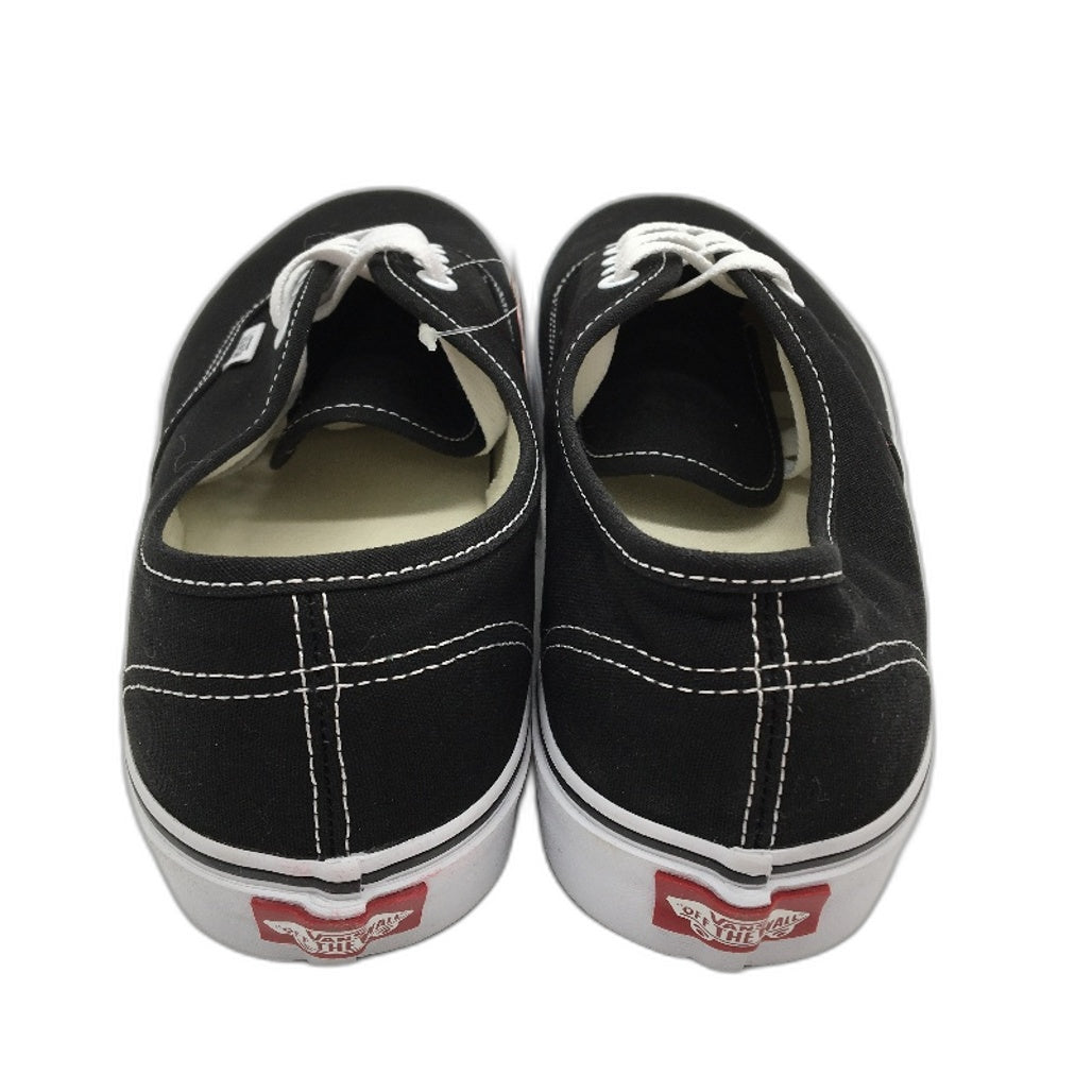 Vans Authentic Black Heritage Low Top Skate Sneakers Mens Size US 10 NEW