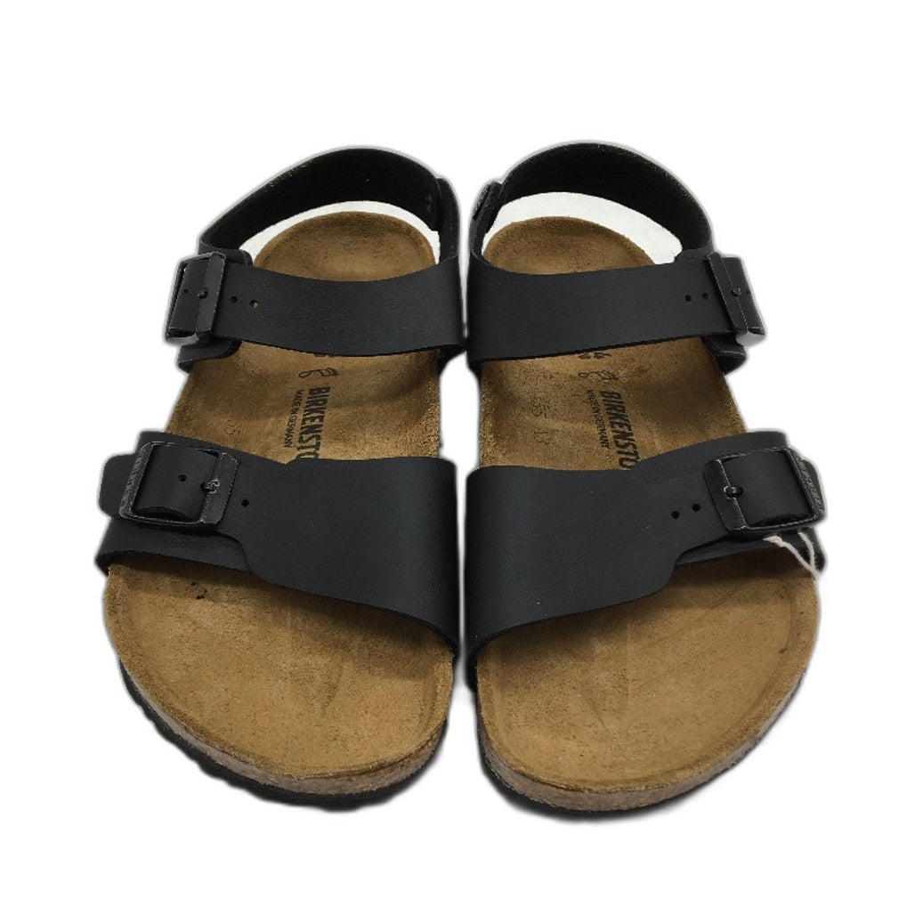 Birkenstock New York Kids Black Regular Fit 2 Strap Sandals Size US 3 EU 34 NEW
