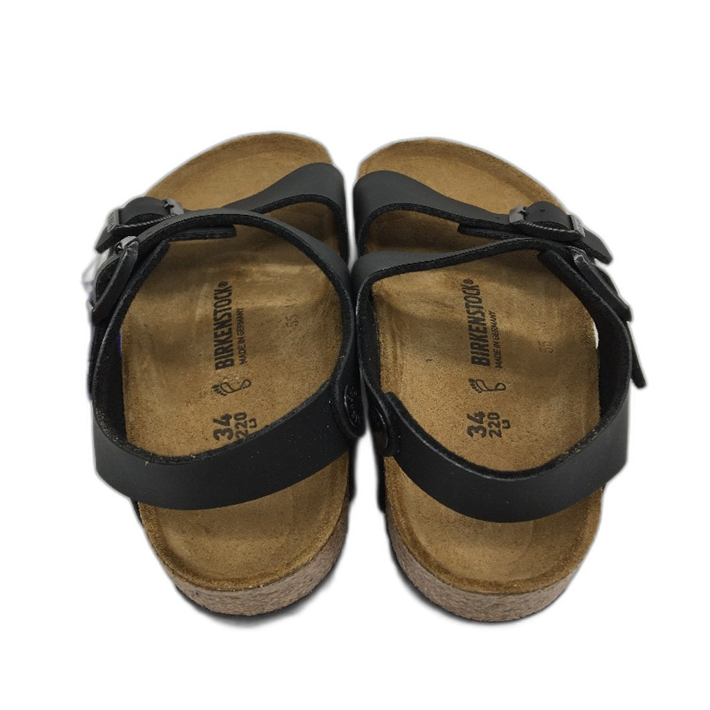 Birkenstock New York Kids Black Regular Fit 2 Strap Sandals Size US 3 EU 34 NEW