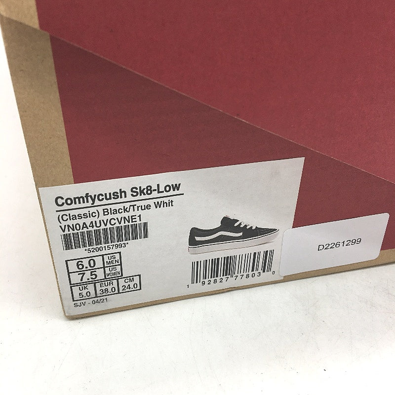 Vans Black Suede Comfycush Sk8-Low Skate Sneakers Unisex US M6 L7.5 EU 38 NEW