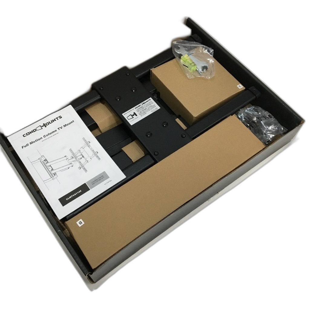 CondoMounts CLMTVA1144 Full Motion Small Pillar TV Mount 32 To 70 Inch TV NEW