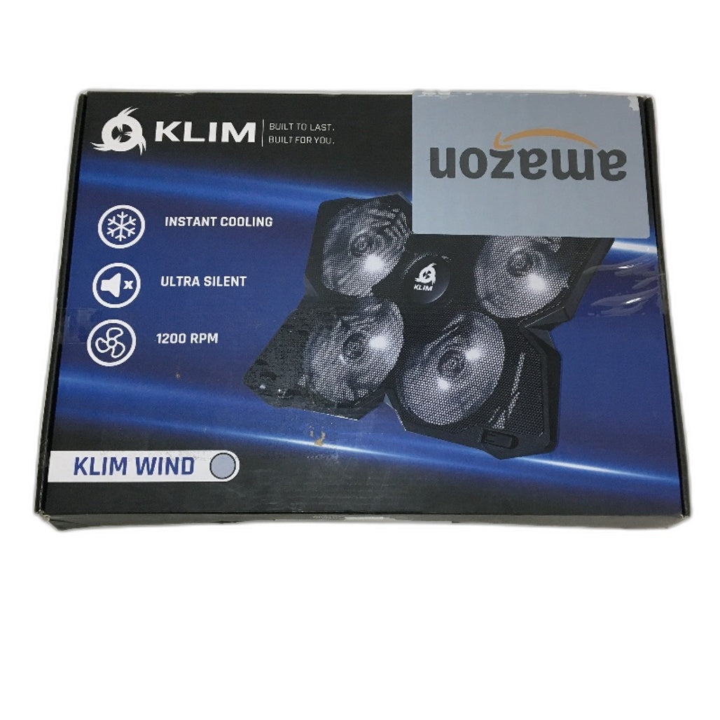 Klim Wind Laptop Cooling Pad 1200 RPM Cooling Ultra Silent Extra USB Port NEW