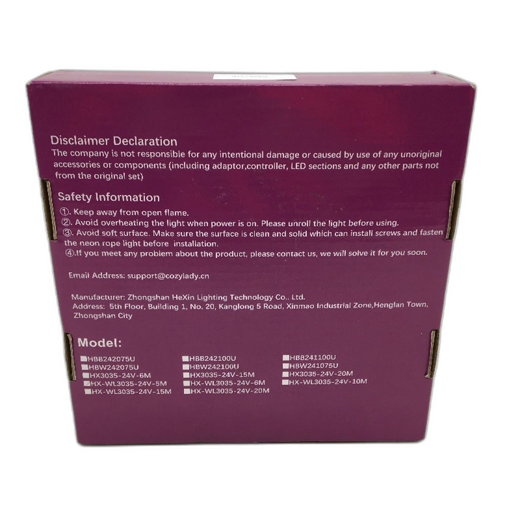 Cozylady White Neon LED Rope Light 5m Flexible With Power Supply And Dimmer NEW