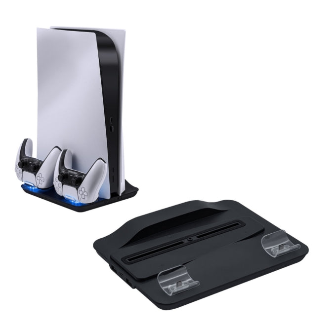 Dobe PS5 Multifunctional Vertical Stand Cooling Fan Dual Charging Station NEW