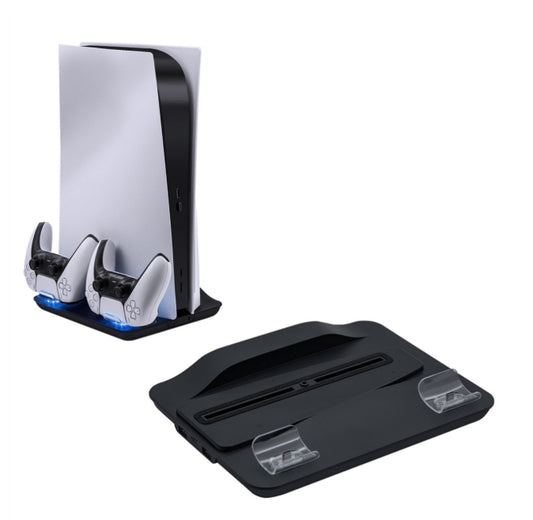 Dobe PS5 Multifunctional Vertical Stand Cooling Fan Dual Charging Station NEW