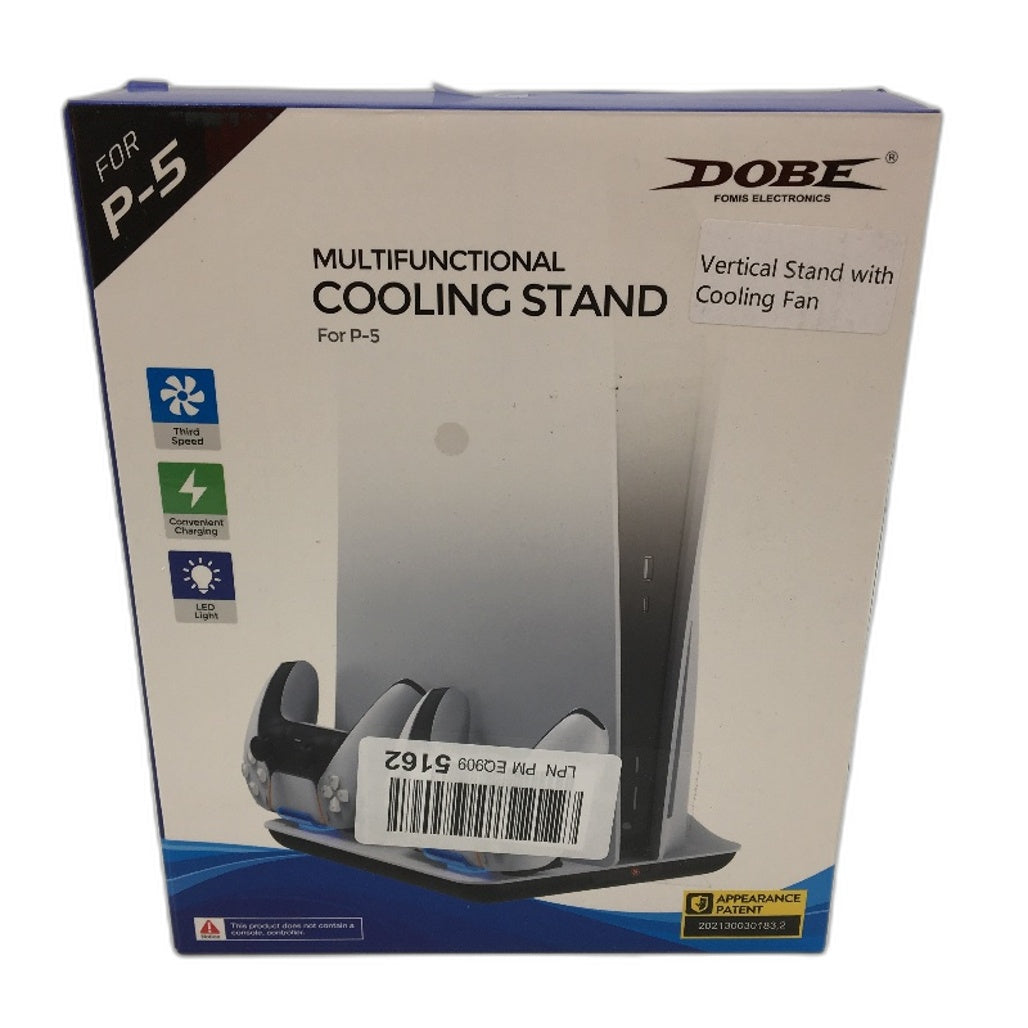 Dobe PS5 Multifunctional Vertical Stand Cooling Fan Dual Charging Station NEW