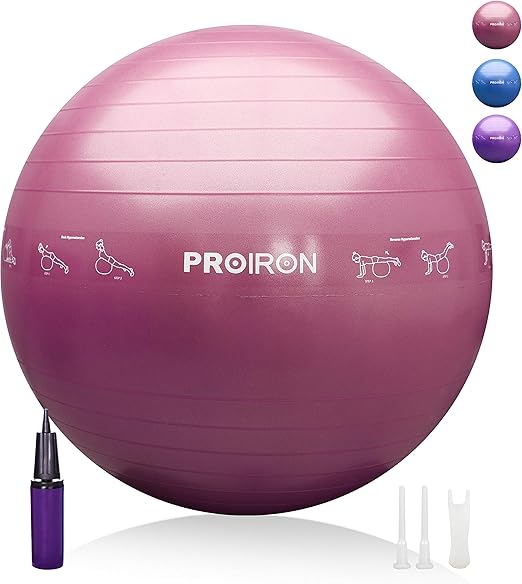 PROIRON Extra Thick Exercise Yoga Pilates Ball 55cm With Pump NEW