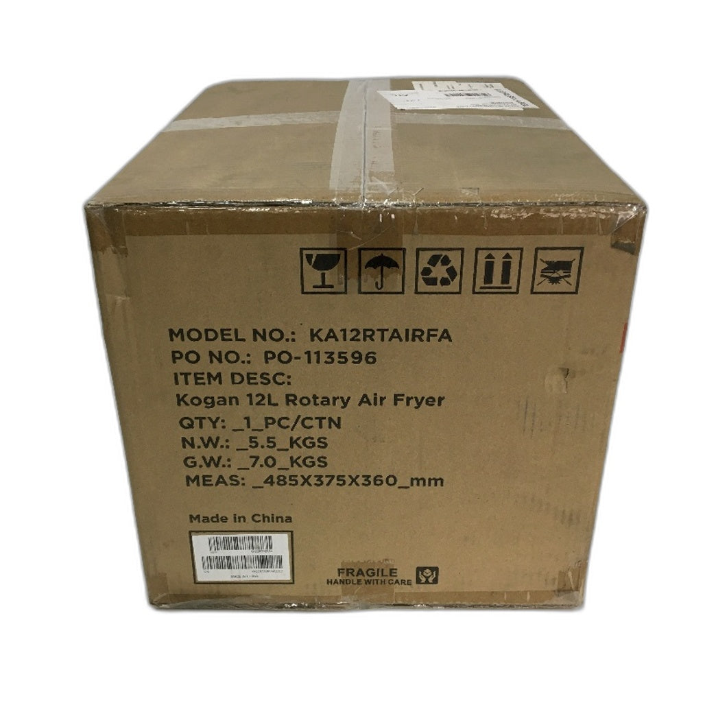 Kogan 12L Rotary Air Fryer With Essential Rotisserie Accessories KA12RTAIRFA
NEW