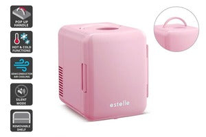Estelle 4L Portable Beauty Fridge Pink 48W 15C To 18C Cooling Range NEW