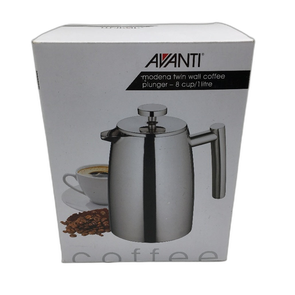 Avanti Modena 8 Cup 1 Litre Insulated Twin Wall Coffee Plunger NEW