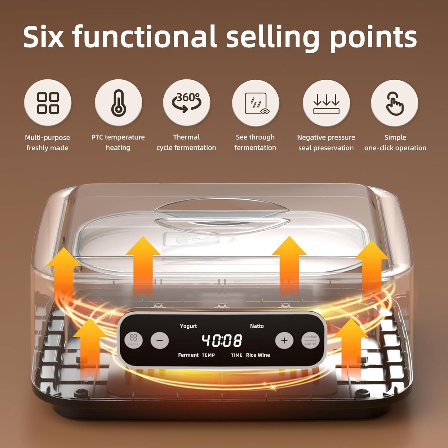 Automatic Yogurt Maker Machine 1.6L Temperature Control With 9 100ML Glasses NEW