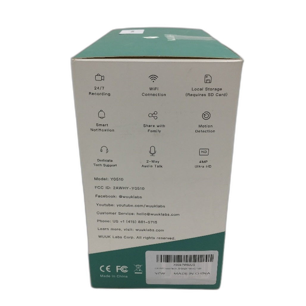 Wuuk 2 Pack Wired Pan & Tilt Camera Pro Home Security 24/7 Recording NEW