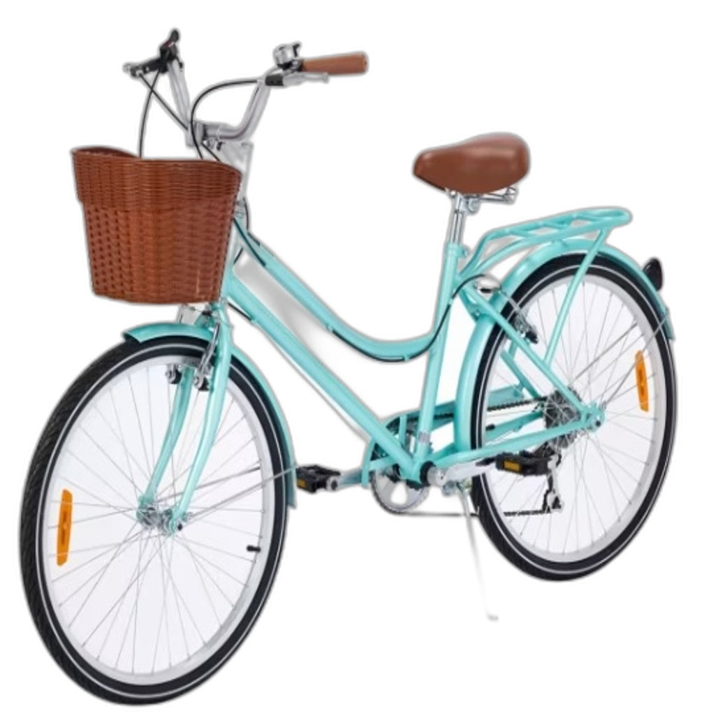 Paris Cruiser Bike Assembled 60cm Wheels With Front Basket Ages 14 Plus