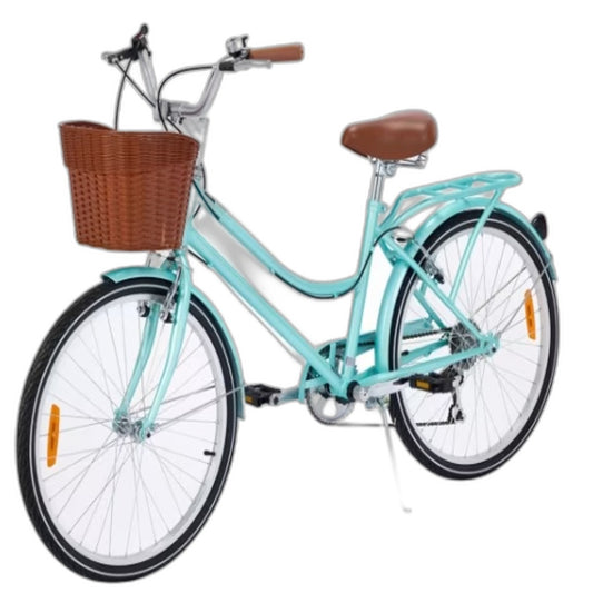 Paris Cruiser Bike Assembled 60cm Wheels With Front Basket Ages 14 Plus