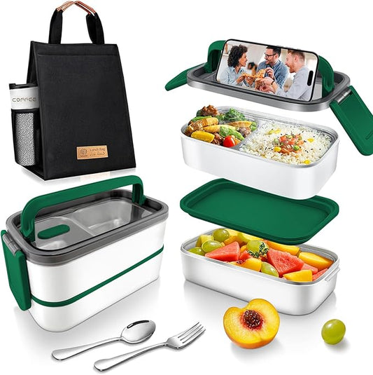 Adando Stainless Steel Lunch Box 1400ml Thermal Insulation Detachable NEW