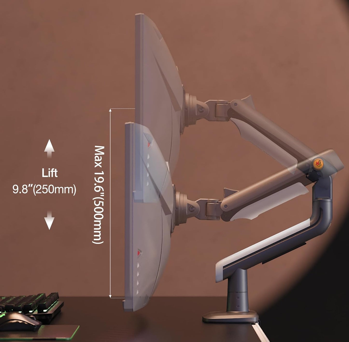 NB Ergonomic Gaming Monitor Arm Fits 27-50 Inch Monitor Model A5 NEW