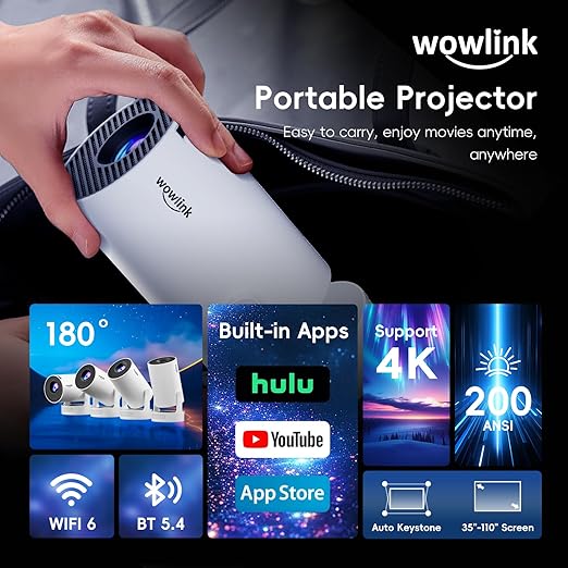Wowlink W210 Auto Keystone Mini Home Theatre Projector with Wireless Mouse DEMO