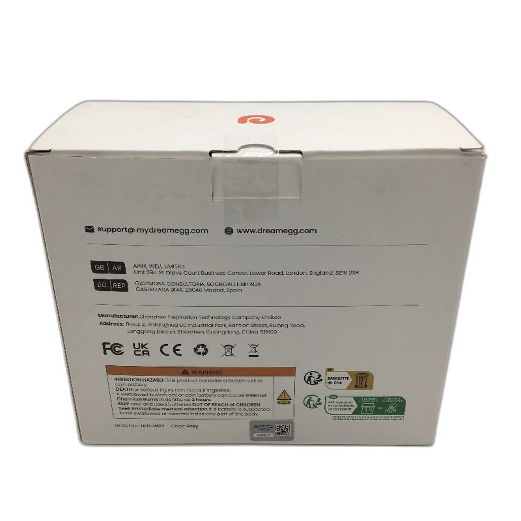 Dreamegg D23 2 in 1 Sunrise Sound Machine Alarm Clock in White Grey NEW