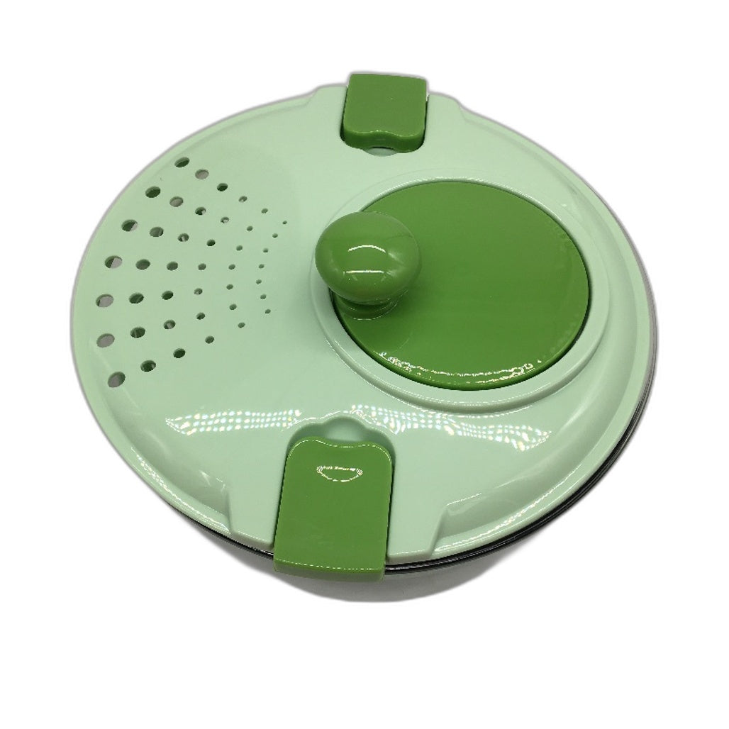 4L Green Manual Hand Crank Salad Spinner Air Dry Vegetable and Fruit Dryer NEW