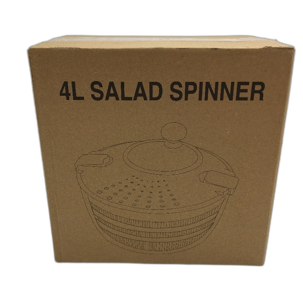 4L Green Manual Hand Crank Salad Spinner Air Dry Vegetable and Fruit Dryer NEW