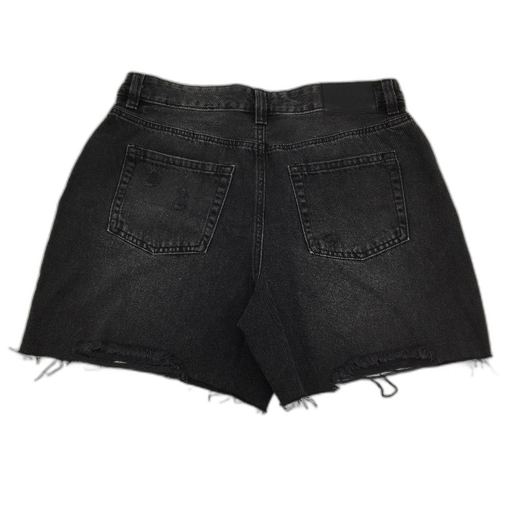 Jay Jays Casey Bermuda Gravel Black Ripped Denim Shorts Ladies Size AU 14 NEW