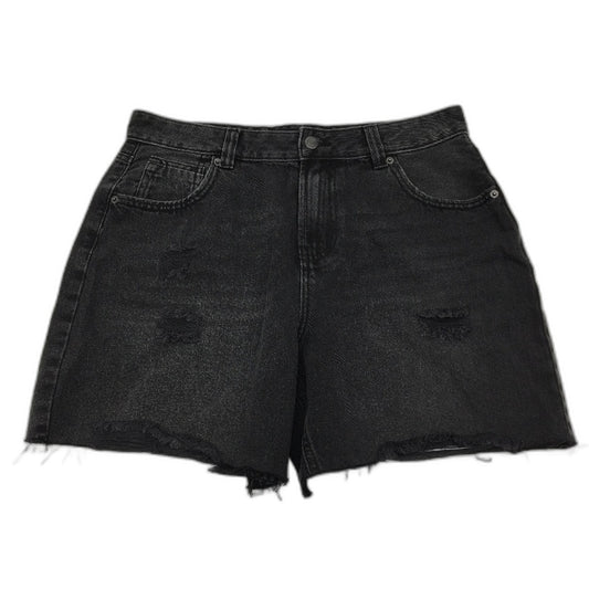Jay Jays Casey Bermuda Gravel Black Ripped Denim Shorts Ladies Size AU 18 NEW