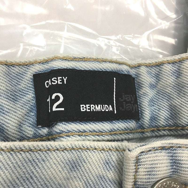 Jay Jays Casey Bermuda Bleached Blue Ripped Denim Shorts Ladies Size AU 12 NEW