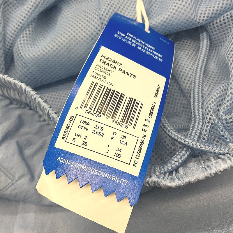 Adidas Primegreen Shattered Trefoil Sky Blue Track Pants Ladies Size UK 2 NEW