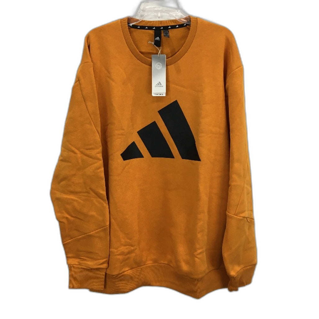 Adidas Future Icon Winterised Crew Neck Orange Sweatshirt Mens Size 2XL NEW