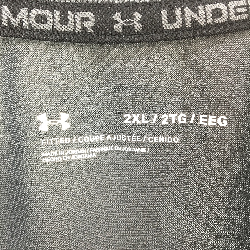 Under Armour Fitted Grey Short Sleeve Training Shirt Mens Size 2XL NEW