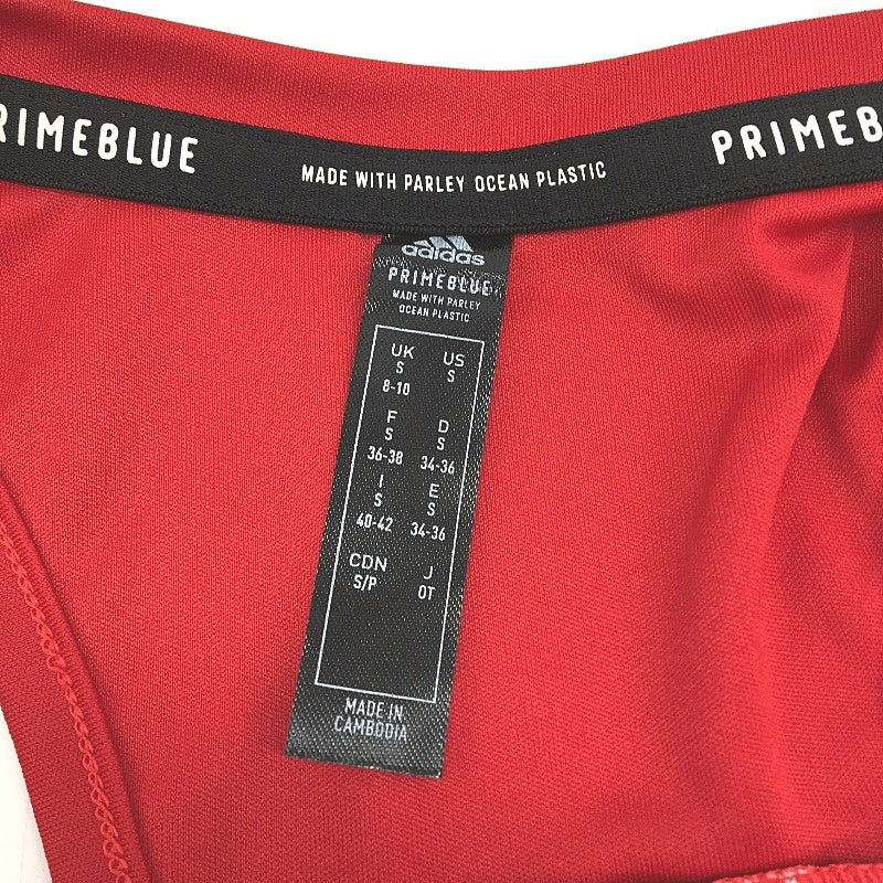 Adidas 3 Stripes AeroReady Red Lightweight Training Tank Ladies Size Small NEW