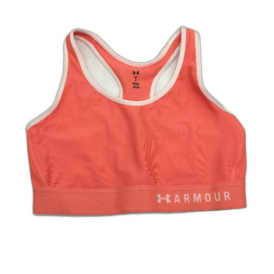 Under Armour Peach Pink Mid Keyhole Compression Sports Bra Ladies Size Large NEW