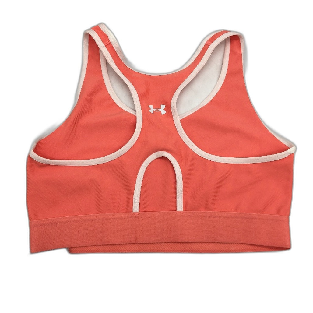 Under Armour Peach Pink Mid Keyhole Compression Sports Bra Ladies Size Large NEW