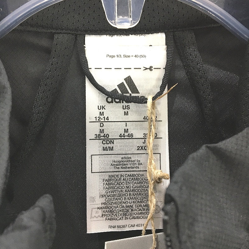 Adidas Marathon 3 Stripes Black Running Jacket Ladies Size Medium NEW