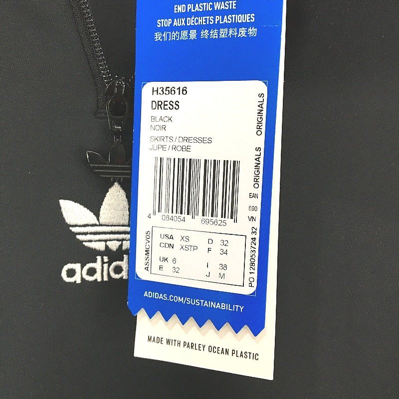 Adidas Adicolor Classics Black Long Sleeve Mini Dress Ladies Size UK 6 NEW