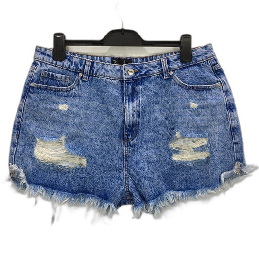 Jay Jays Riley High Rise Cheeky Ripped Bright Blue Shorts Ladies Size AU 18 NEW