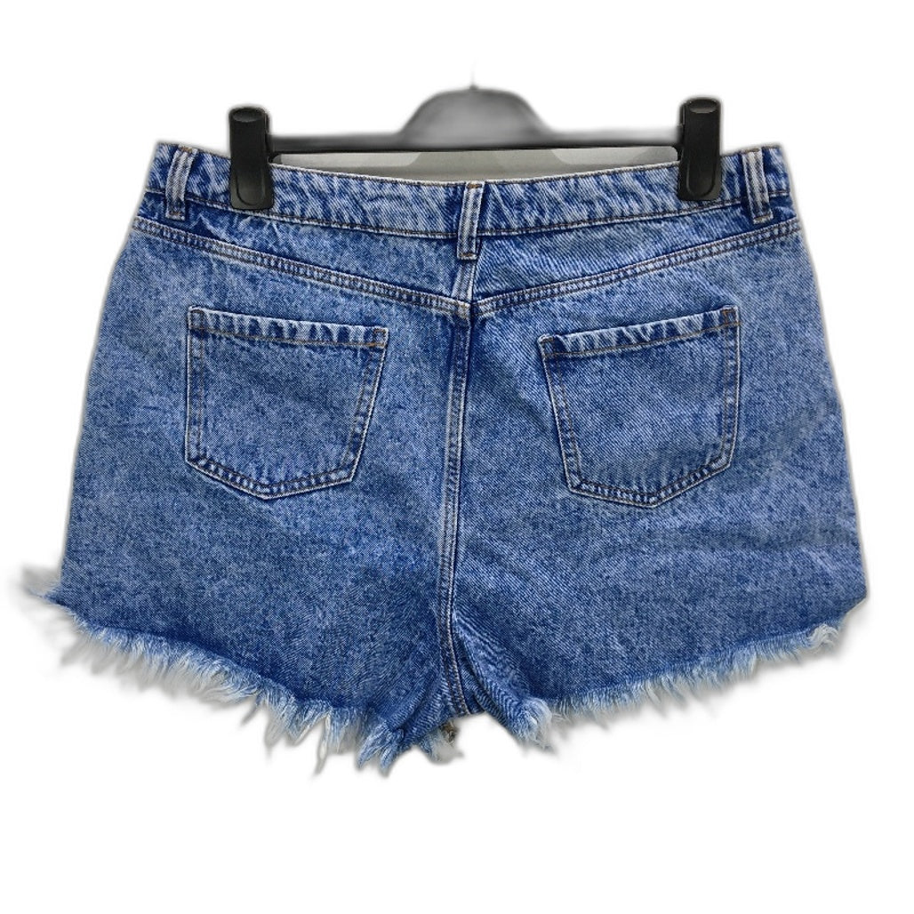 Jay Jays Riley High Rise Cheeky Ripped Bright Blue Shorts Ladies Size AU 18 NEW