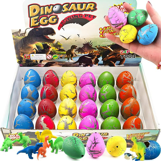 Dinosaur Eggs Growing Pet Water Hatching Science Toys 24PCS Party Bag Filler NEW