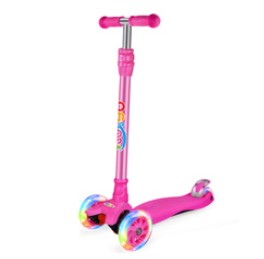 Beleev 3 Wheel Kids Scooter 4 Levels Adjustable Height Lean Steer Age 3-14 NEW