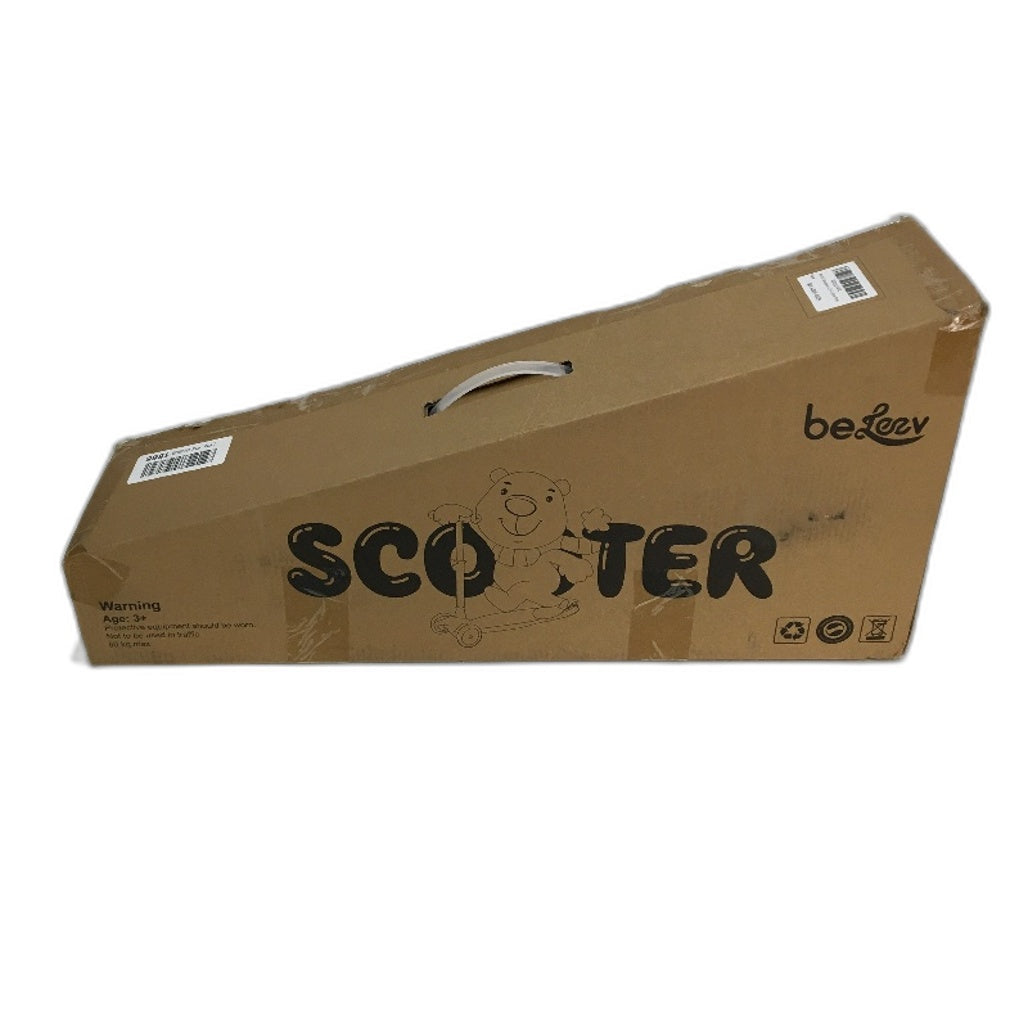 Beleev 3 Wheel Kids Scooter 4 Levels Adjustable Height Lean Steer Age 3-14 NEW