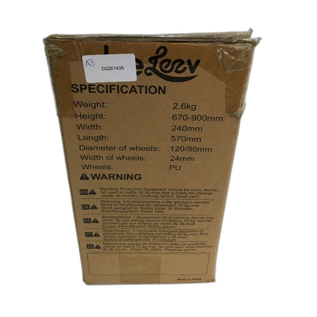 Beleev 3 Wheel Kids Scooter 4 Levels Adjustable Height Lean Steer Age 3-14 NEW