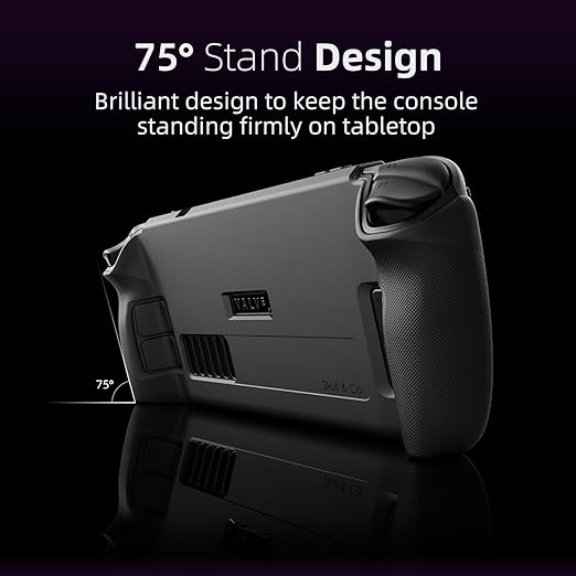 Skull & Co Grip Case For Steam Deck Soft Protective Cover Non Slip Black NEW