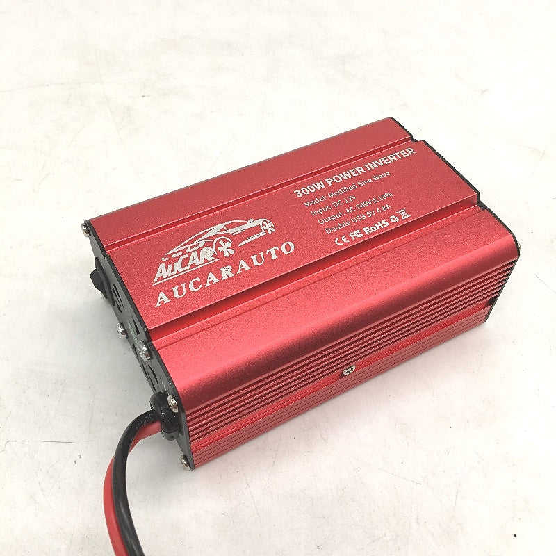 AUCARAUTO 300W Power Inverter 12V DC 240V AC With USB USB C Car Plug Adaptor